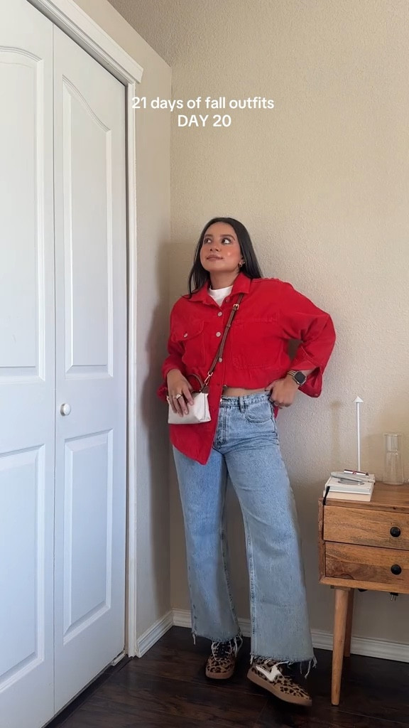 ootd❤️🐆 — (wearing shacket in size small + tee in size x-small + jeans in size 4 petite)

#LTKSeasonal #LTKHoliday #LTKStyleTip