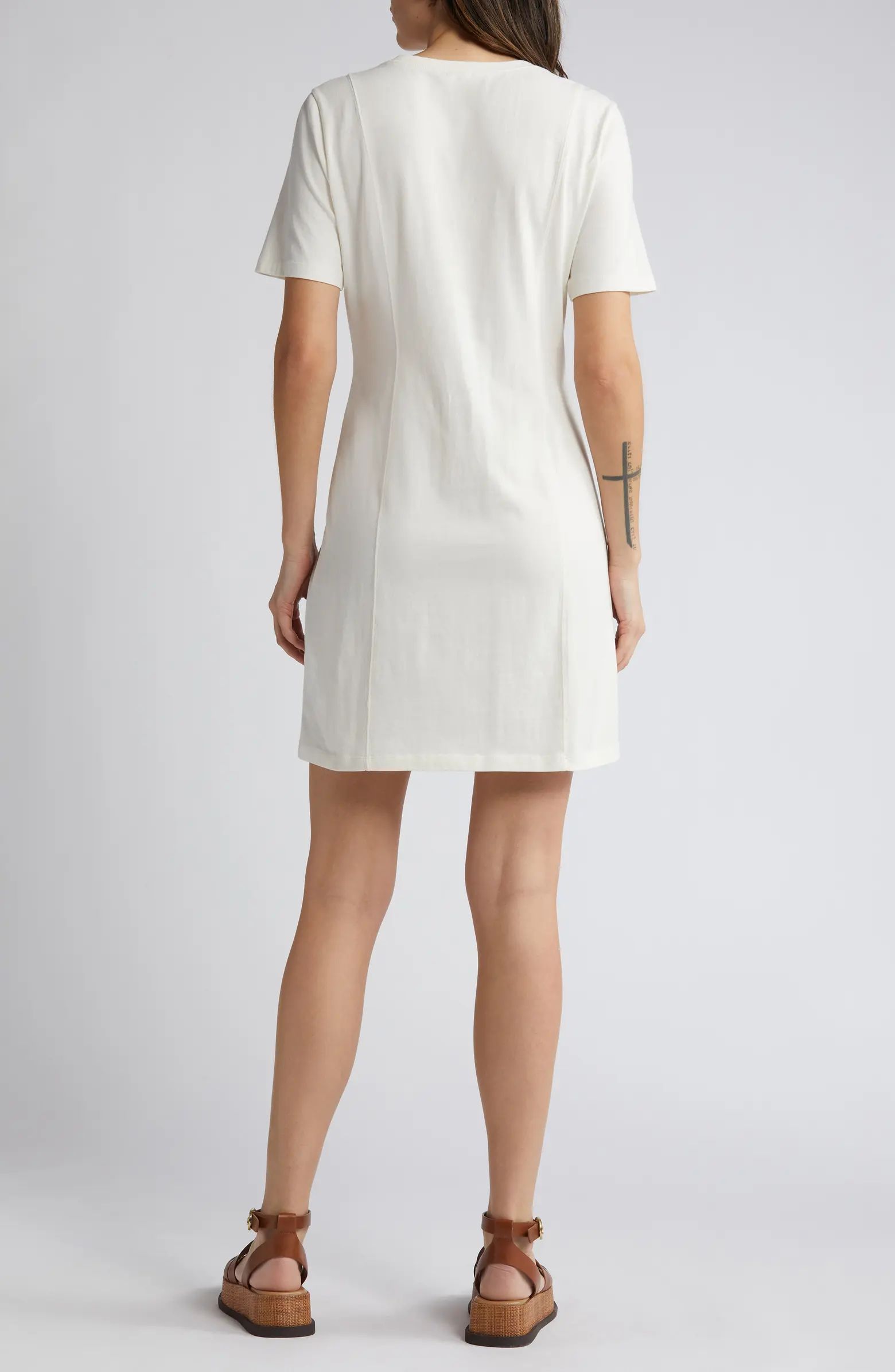 Seamed Organic Cotton T-Shirt Dress | Nordstrom