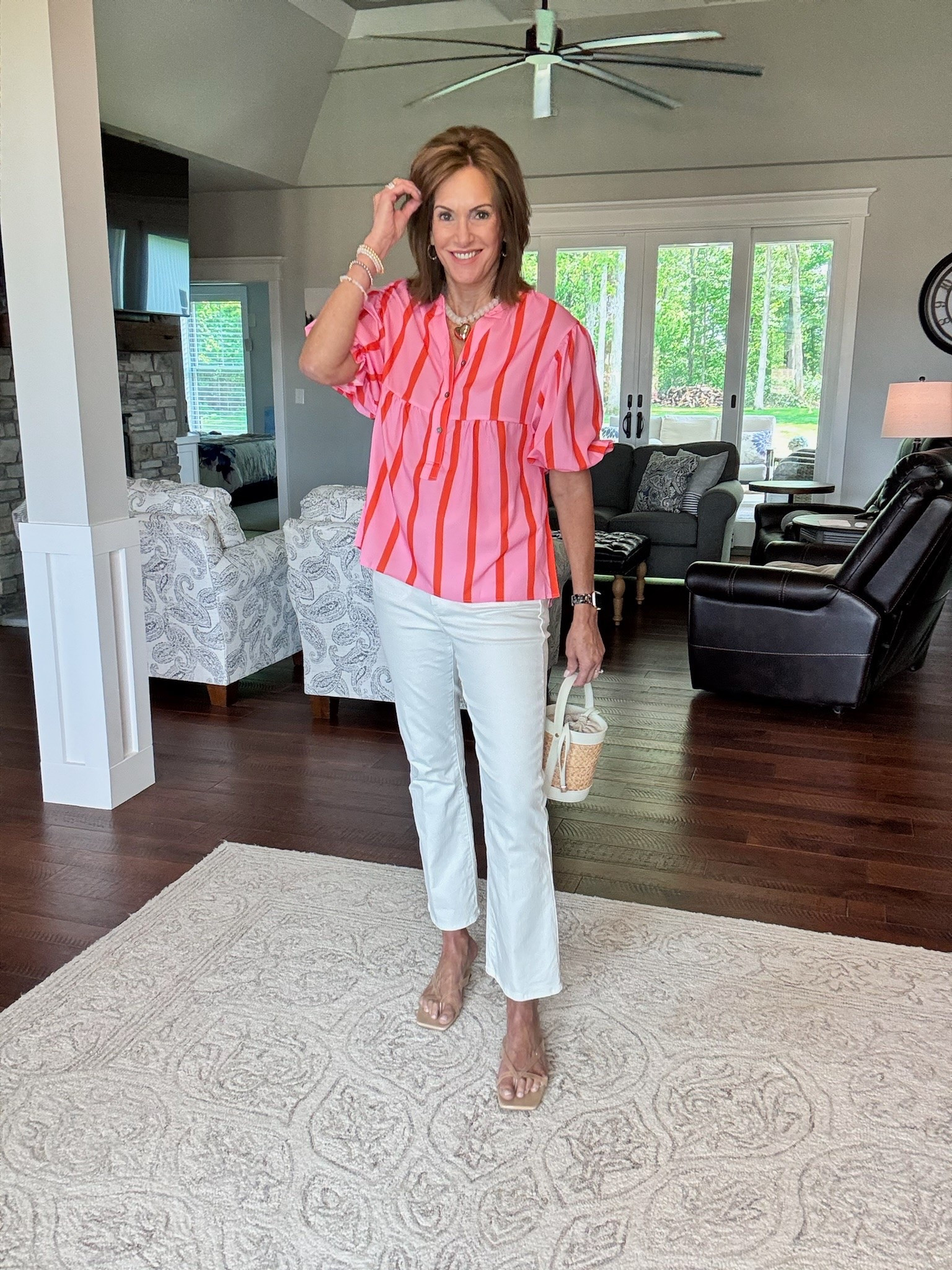 White jeans - size 29 tall 
Striped top - medium 

Summer fashion, Date night, GNO, white jeans, stripes, trending, outfit inspo, ageless style, over 60 fashion

#LTKootd #LTKSeasonal #LTKOver40