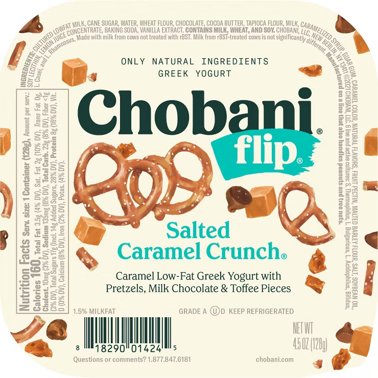 Chobani Flip Salted Caramel Low Fat Greek Yogurt - 4.5oz | Target