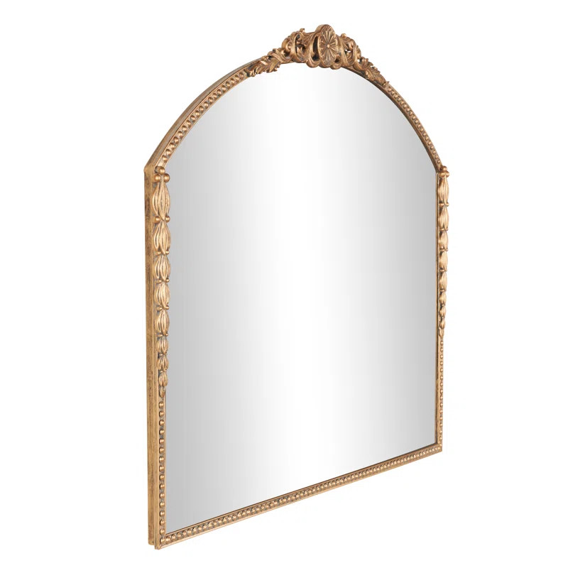 House of Hampton Cole And Metal Orante Antique Arch Scroll Wall Mirror With Beaded Frame | Wayfai... | Wayfair North America