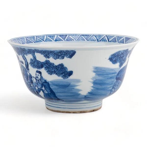 Blue And White Classic Porcelain China Decorative Bowl | Wayfair North America