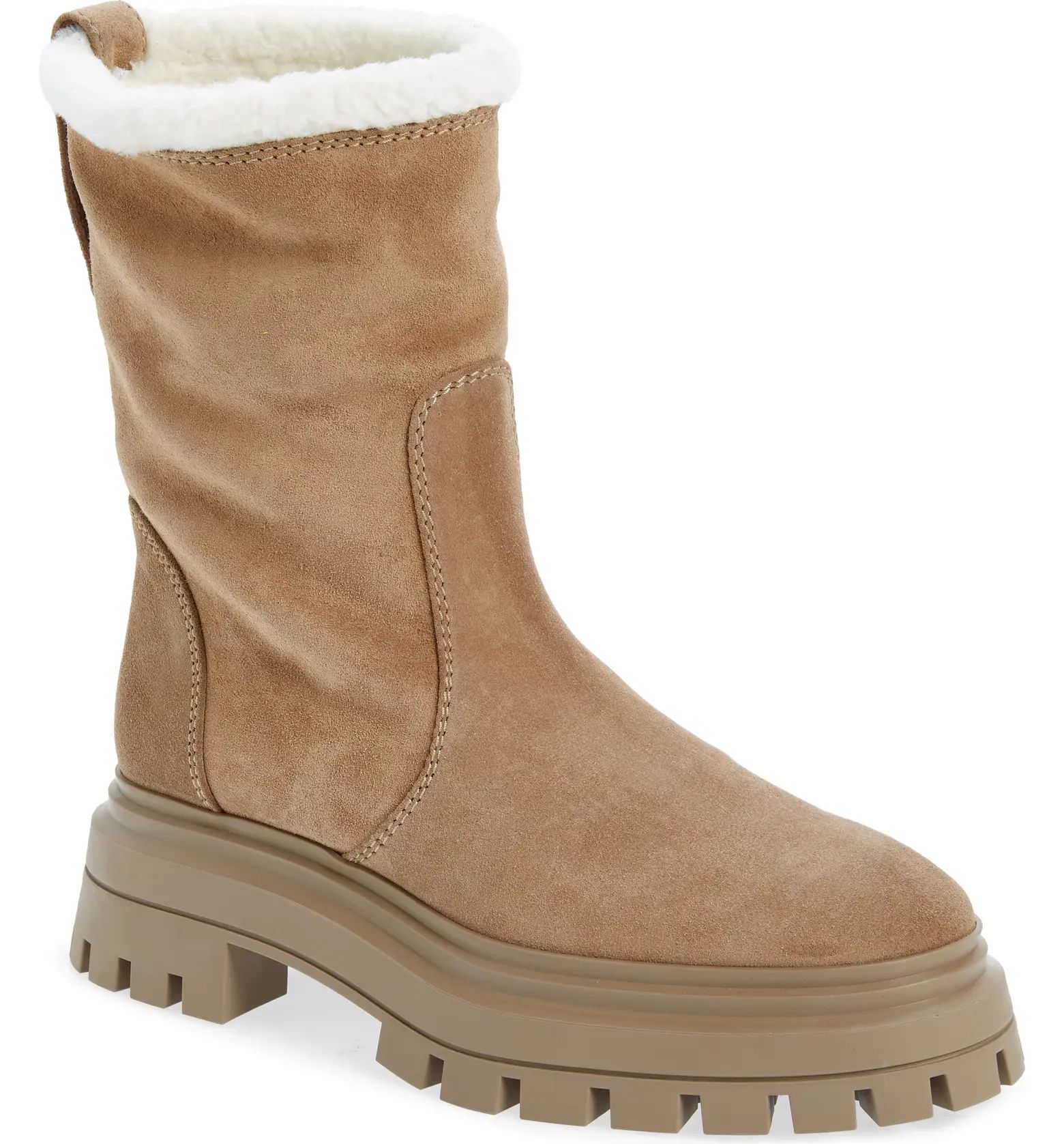 Bedford Chill Genuine Shearling Lined Moto Bootie (Women) | Nordstrom