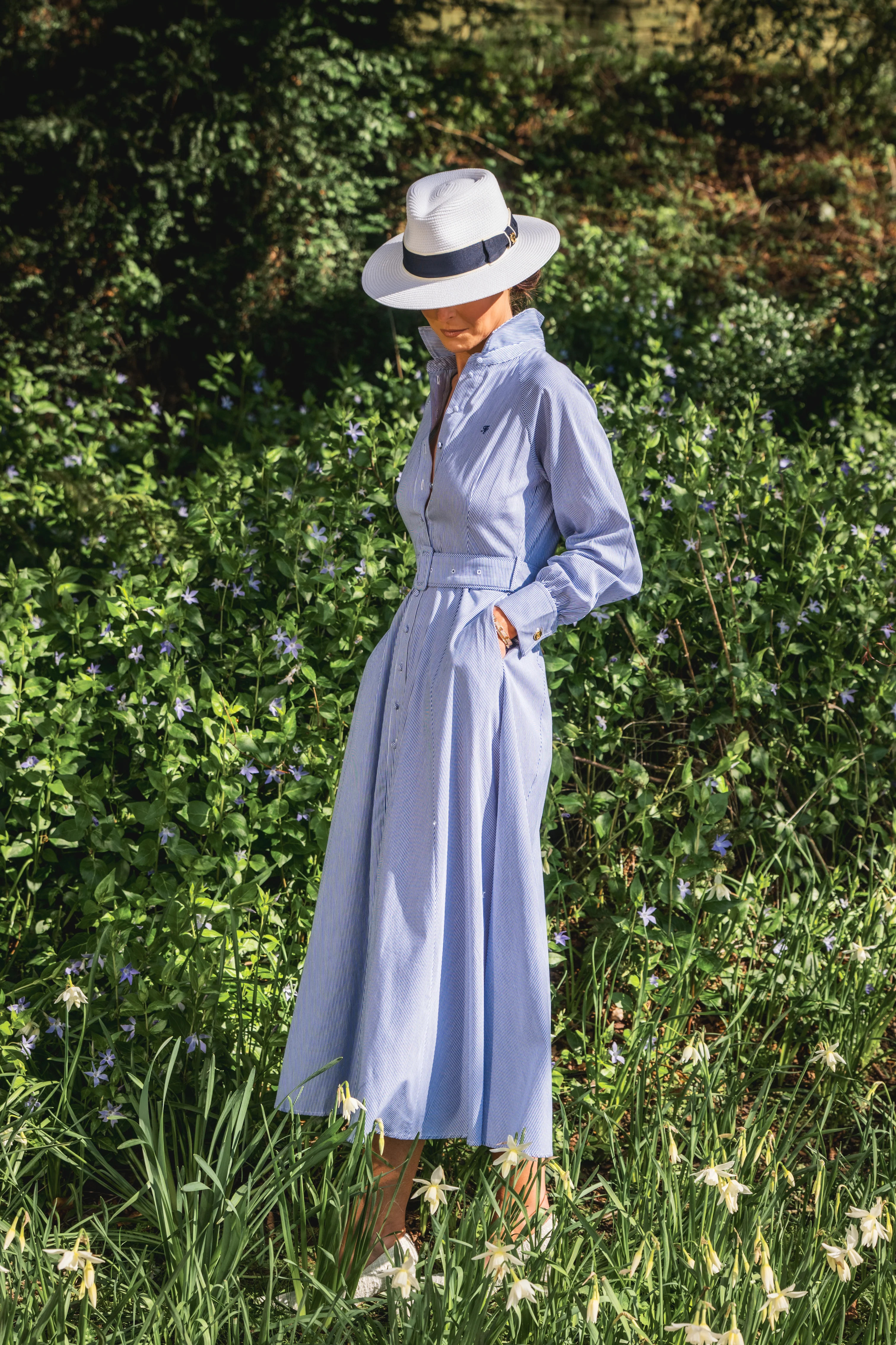 Aimee Dress (Blue Stripe) | Holland Cooper