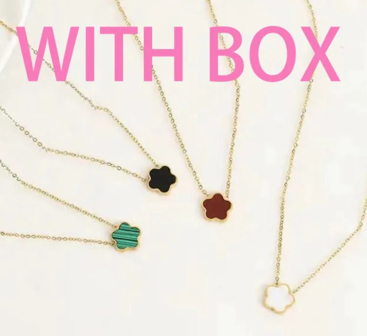 With BOX Classic Clover Necklace Pendant Pearl Mother S925 silver Plated 18K for Women's Girl Val... | DHGate