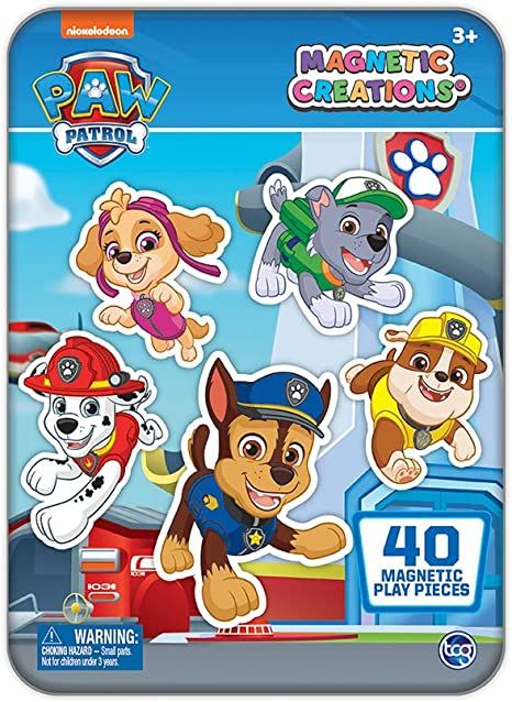 PAW Patrol - Magnetic Creations Tin - Dress Up Play Set - Includes 2 Sheets of Mix & Match Dress ... | Amazon (US)