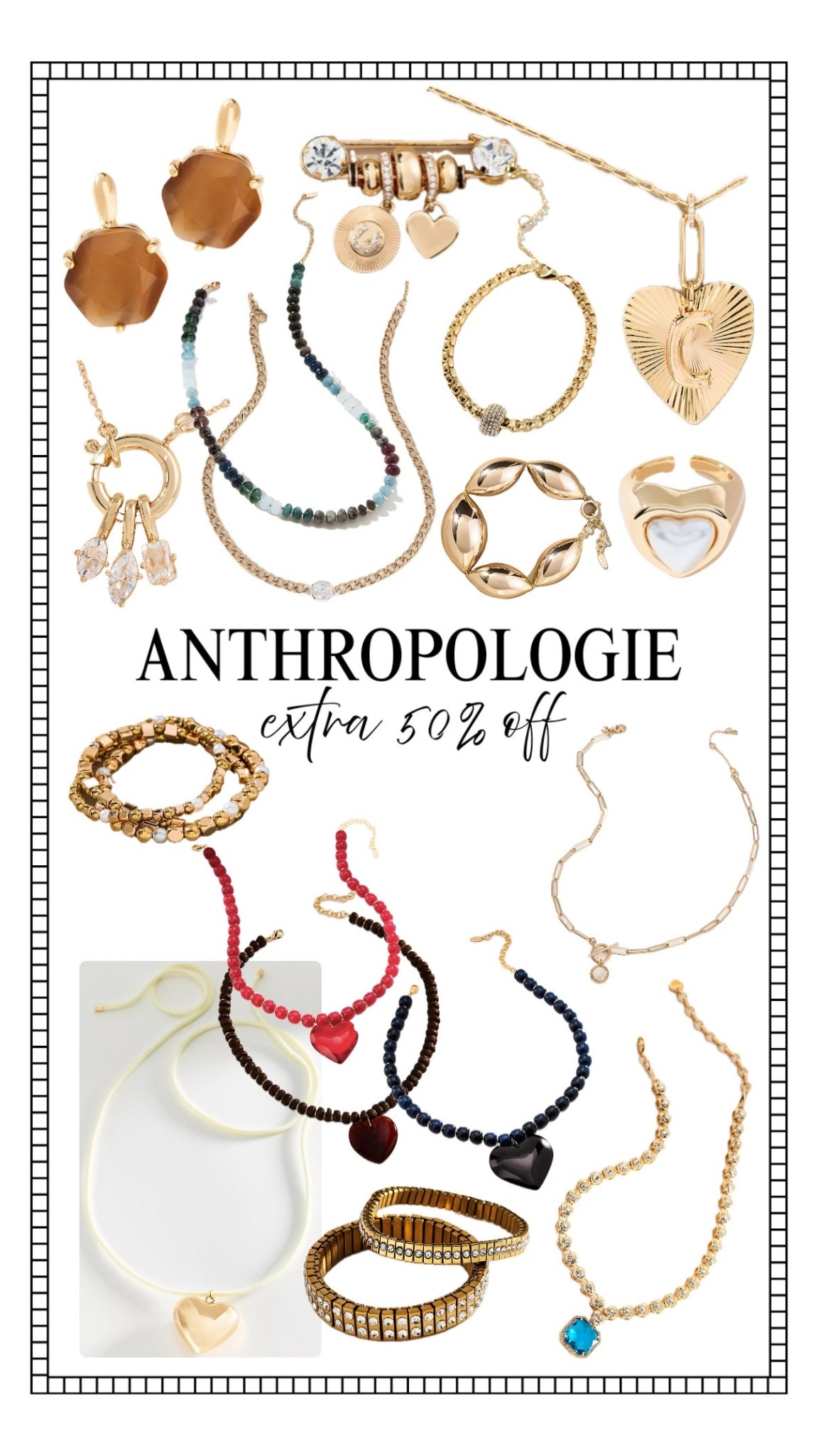 Anthropologie jewelry- extra 50% already reduced sale prices! 
#ltkjewelry #

#LTKSaleAlert #LTKOver40 #LTKootd