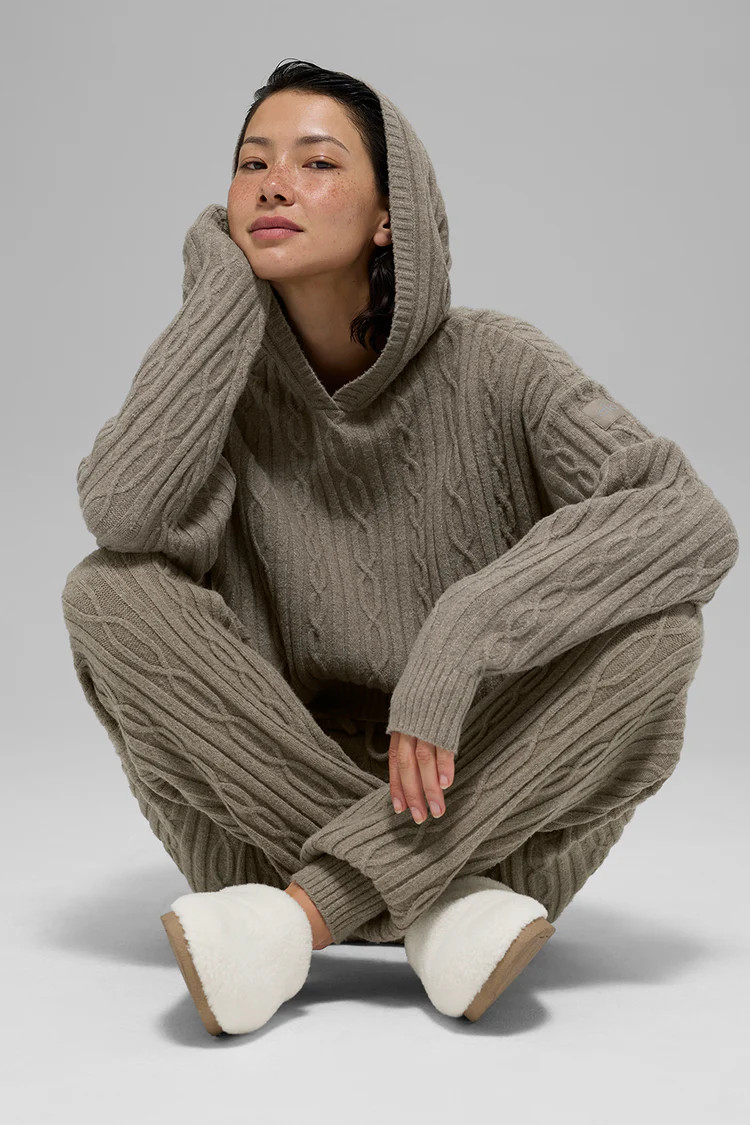 Cable Knit Winter Bliss Hoodie | Alo Yoga (US)