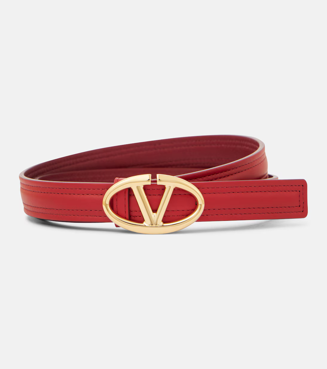VLogo Bold leather belt | Mytheresa (INTL)