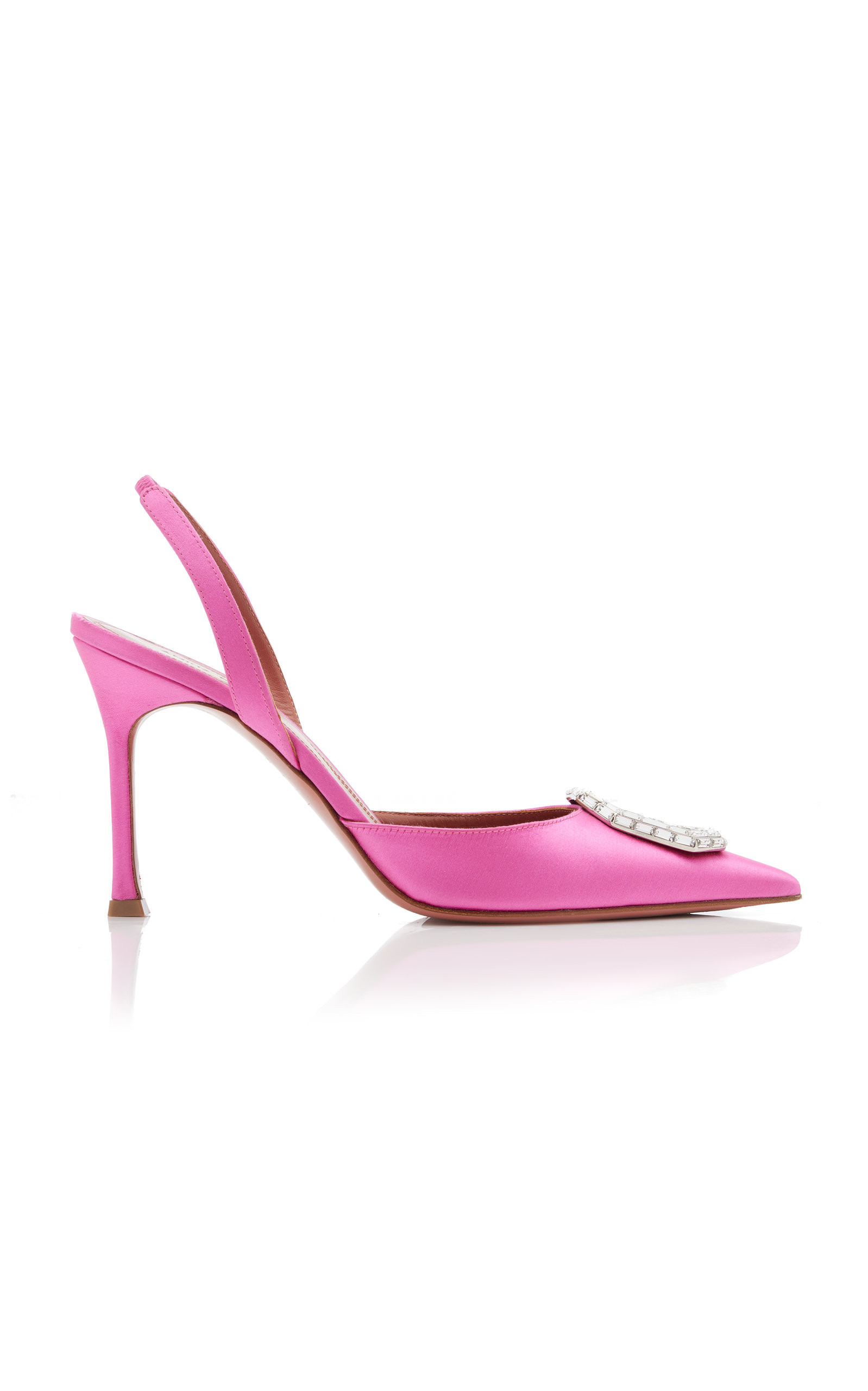 Camelia Slingback Silk Satin Pumps | Moda Operandi (Global)