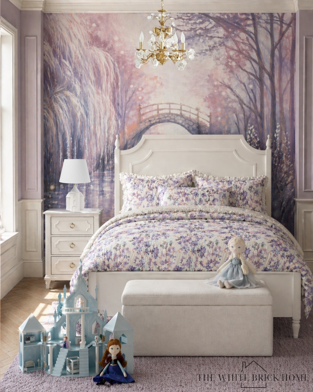 The cutest bedroom for a princess - loving this wall mural for some added fairytale magic! 
❤️❤️
Girls room, girls bedroom, kids room, kids bedroom, girls room bed, girls room bedding, girls room rug, purple bedroom, purple bedroom girls, princess bedroom, princess room, princess room decor, Disney, Disney princess, Disney princess bedroom, girls room rug, toddler girl, toddler girl bedroom, doll house, Disney princess bedroom, Disney room, Disney toddler bedroom, toddler room design, pottery barn kids, target 


#LTKHome #LTKKids #LTKSeasonal