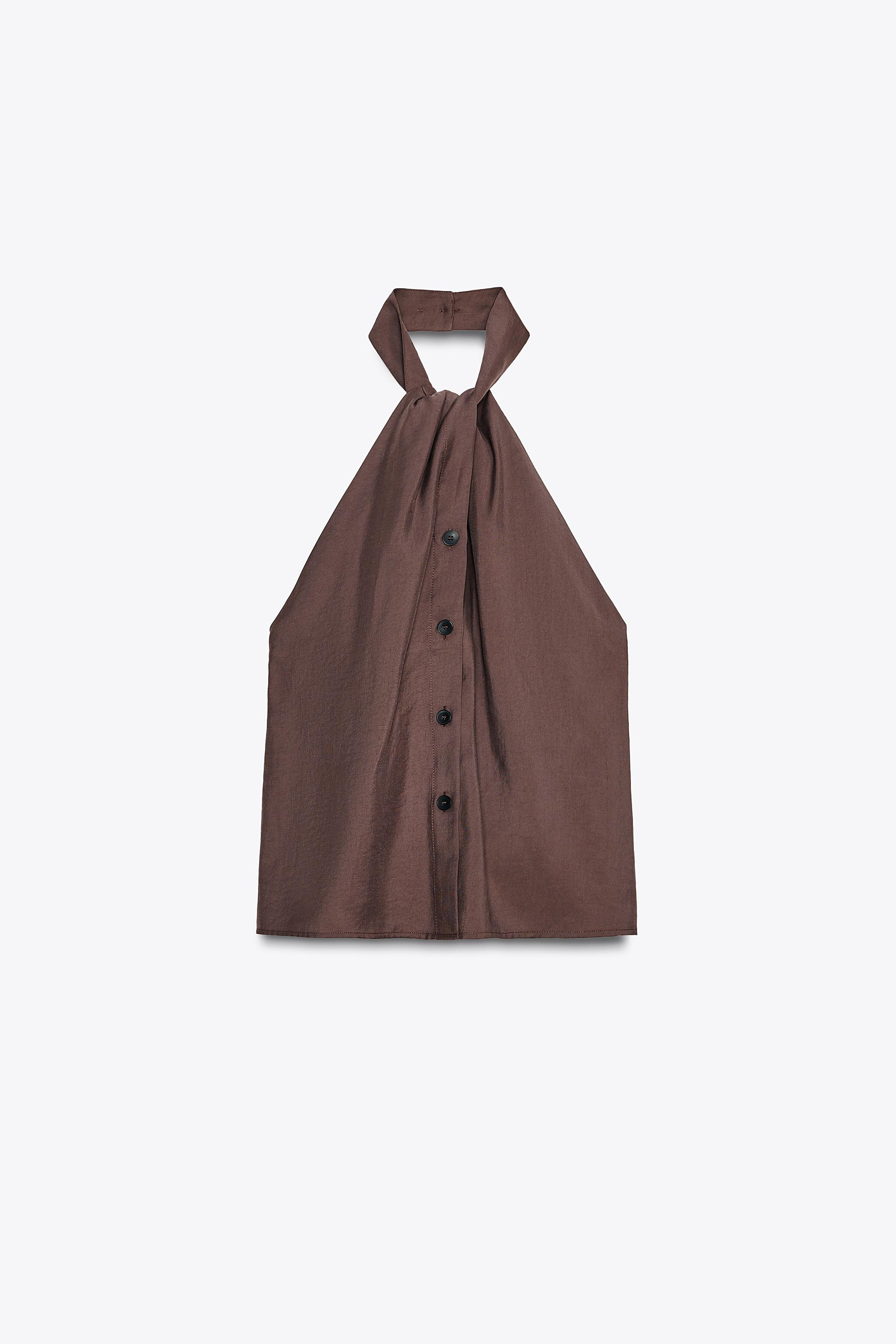 KNOTTED HALTER WAISTCOAT TOP | Zara UK