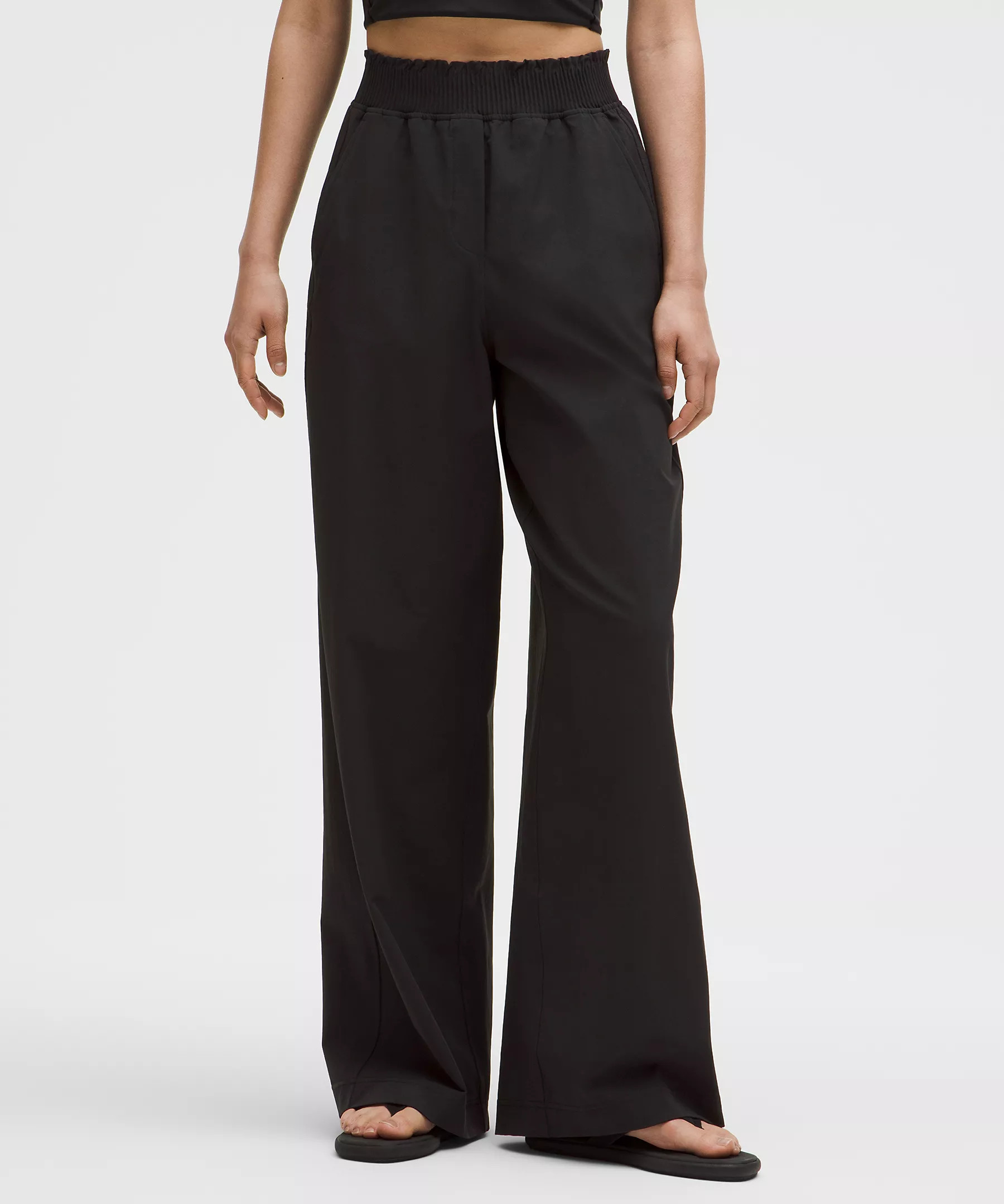 Stretch Woven Ruffle-Waist Wide-Leg Pant | lululemon (CA)