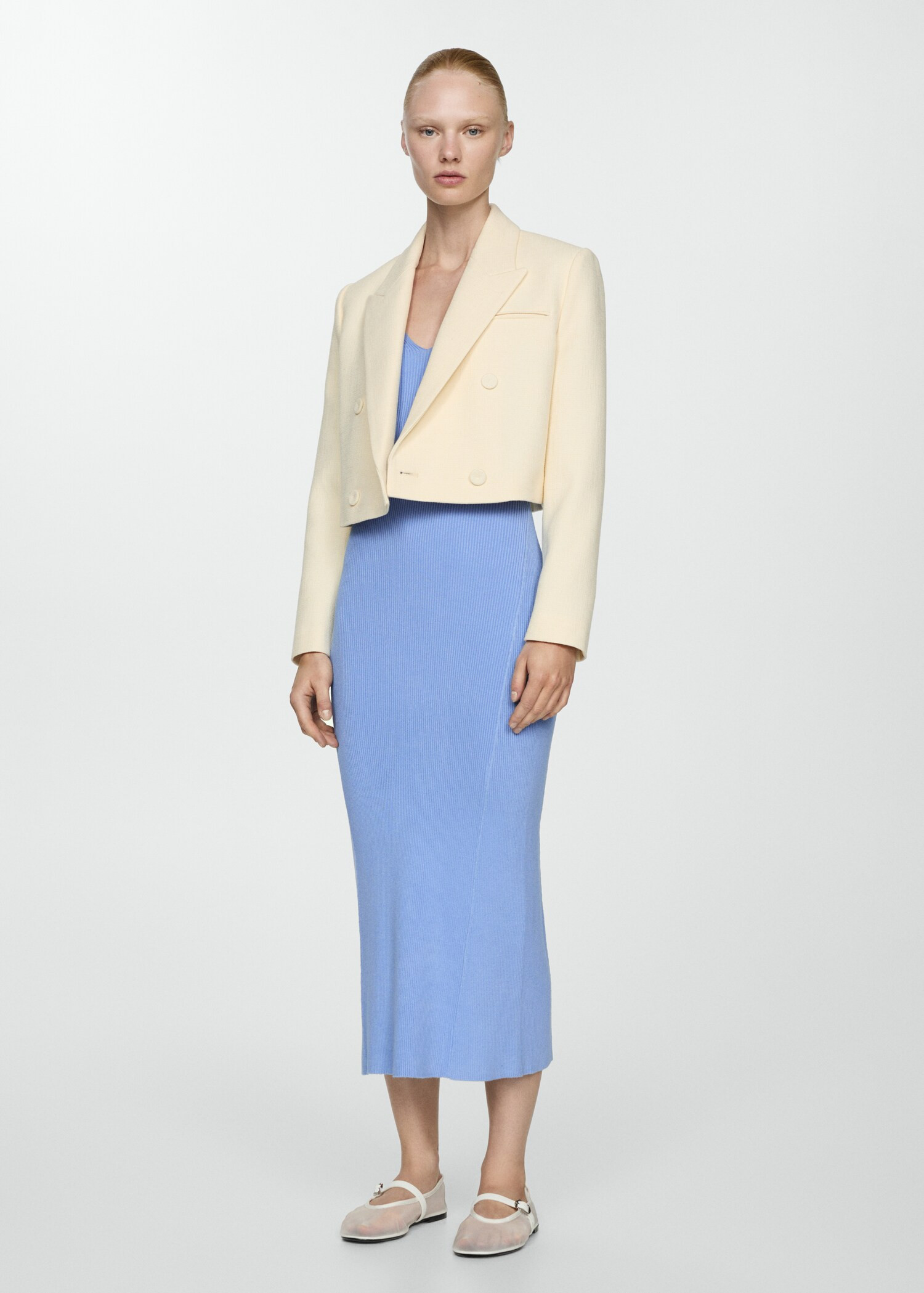 Knit dress with straps | MANGO (US)