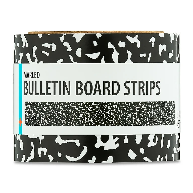 Pen+Gear Black and White Composition (2.25"x18") Rectangle Shaped Bulletin Board Trim, Straight E... | Walmart (US)
