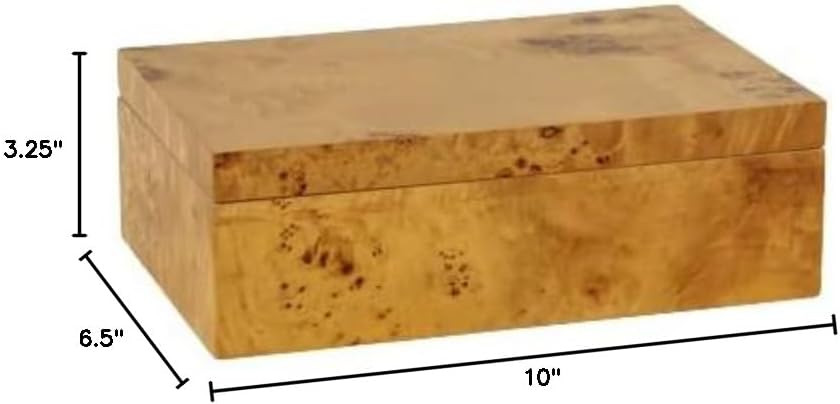 Zodax Leiden Burl Wood Design Decorative Box (Large - 10") | Amazon (US)