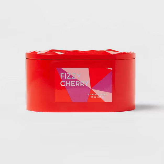 22oz Ombre Tin Candle Fizzy Cherry Red - Opalhouse™ | Target