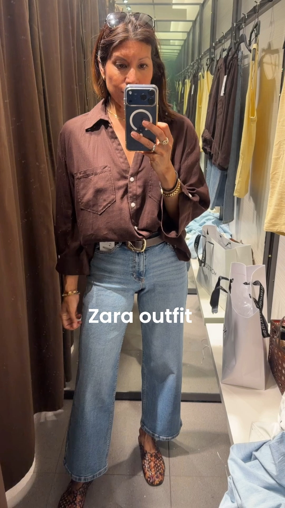 An easy casual outfit 
@Zara 

Denim
Culottes wearing size 2 
Top Size xs 
Shoes tts 

#LTKOver40 #LTKSeasonal