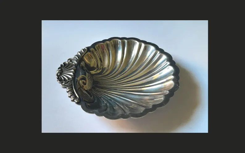Vintage Silver Shell Dish | Sheffield Reproduction Silverplate Bowl | Nut Candy Dish Scallop Shap... | Etsy (US)