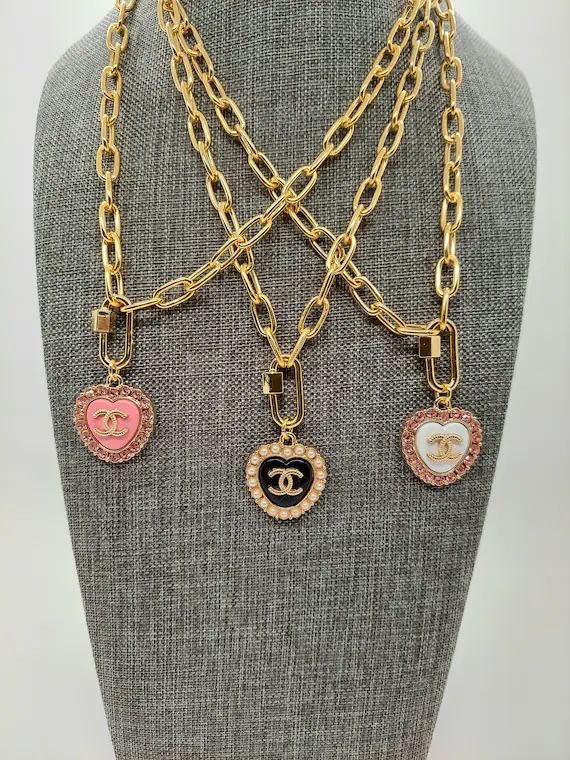 Repurposed Designer Button Necklace | Etsy (US)