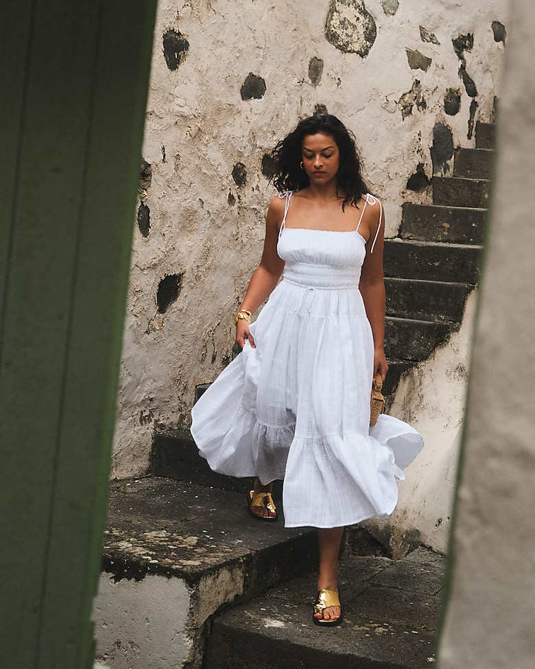 Clio dress in textured gauze | J. Crew US