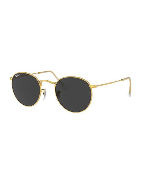 Ray-Ban Round Metal Polarized Sunglasses | Neiman Marcus