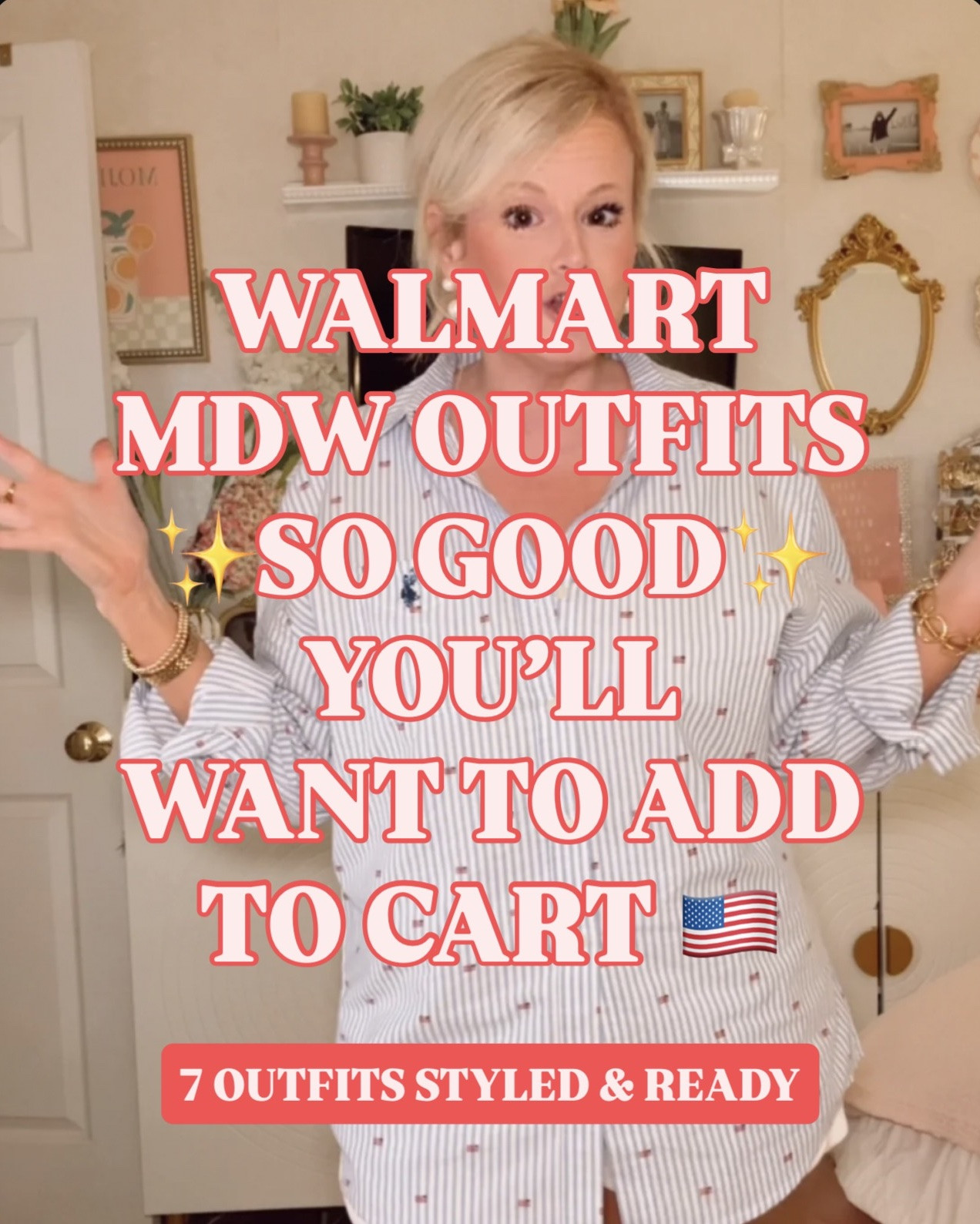 Memorial Day outfits, Walmart style, Americana outfits, preppy summer outfits

Memorial Day weekend outfit inspo, but make it affordable, polished, and very add-to-cart.

I styled these Walmart outfits for the actual long-weekend plans: brunch, cookout, boat day, baseball game, date night, pool day, lake weekend, beach trip, and every red white and blue summer plan that somehow appears on the calendar at the last minute.

This carousel has that Ralph Lauren meets J.Crew Americana style energy without the price tags: flag sweaters, lobster sweaters, striped shirts, white denim, coastal summer pieces, patriotic outfit ideas, and easy Walmart fashion finds that look way more expensive than they are.

If you love New England summer style, East Coast summer outfits, coastal preppy style, classic Americana outfits, Ralph Lauren look for less, J.Crew inspired outfits, Walmart finds, Walmart style, and affordable summer outfit inspiration, this is the edit to save before Memorial Day weekend.

These are the kind of outfits that feel festive classic, and pulled together without spending designer money. Perfect for Memorial Day outfits, Fourth of July outfits, summer vacation outfits, boat day outfits, pool day outfits, cookout outfits, beach weekend outfits, and casual summer plans.

Memorial Day outfit, Memorial Day outfits women, MDW outfit, summer outfit women, Walmart style, Walmart finds, Walmart fashion finds, look for less, Ralph Lauren look for less, J.Crew look for less, Americana style, patriotic outfit women, red white and blue outfit, flag sweater, lobster sweater, outfit inspo, outfit inspiration, New England summer, East Coast summer, coastal summer outfit, preppy summer outfit, boat day outfit, cookout outfit, pool day outfit, date night outfit, baseball game outfit, going viral

#LTKFindsUnder50 #WalmartFinds #GoingViral #WalmartStyle #MemorialDayOutfit #AmericanaStyle #PreppyStyle #LookForLess #SummerOutfit

#LTKSeasonal #LTKootd #LTKPlusSize