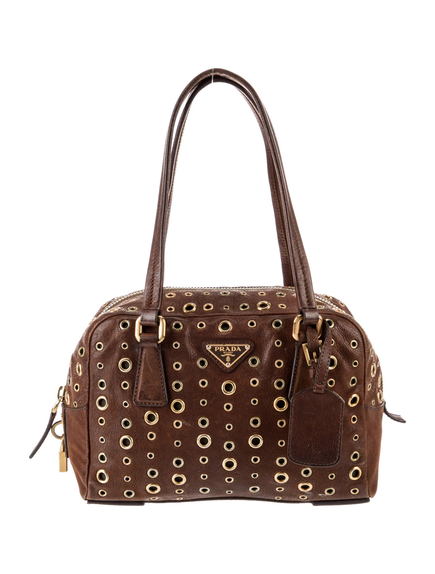 Vitello Daino Leather Bauletto Grommet | The RealReal