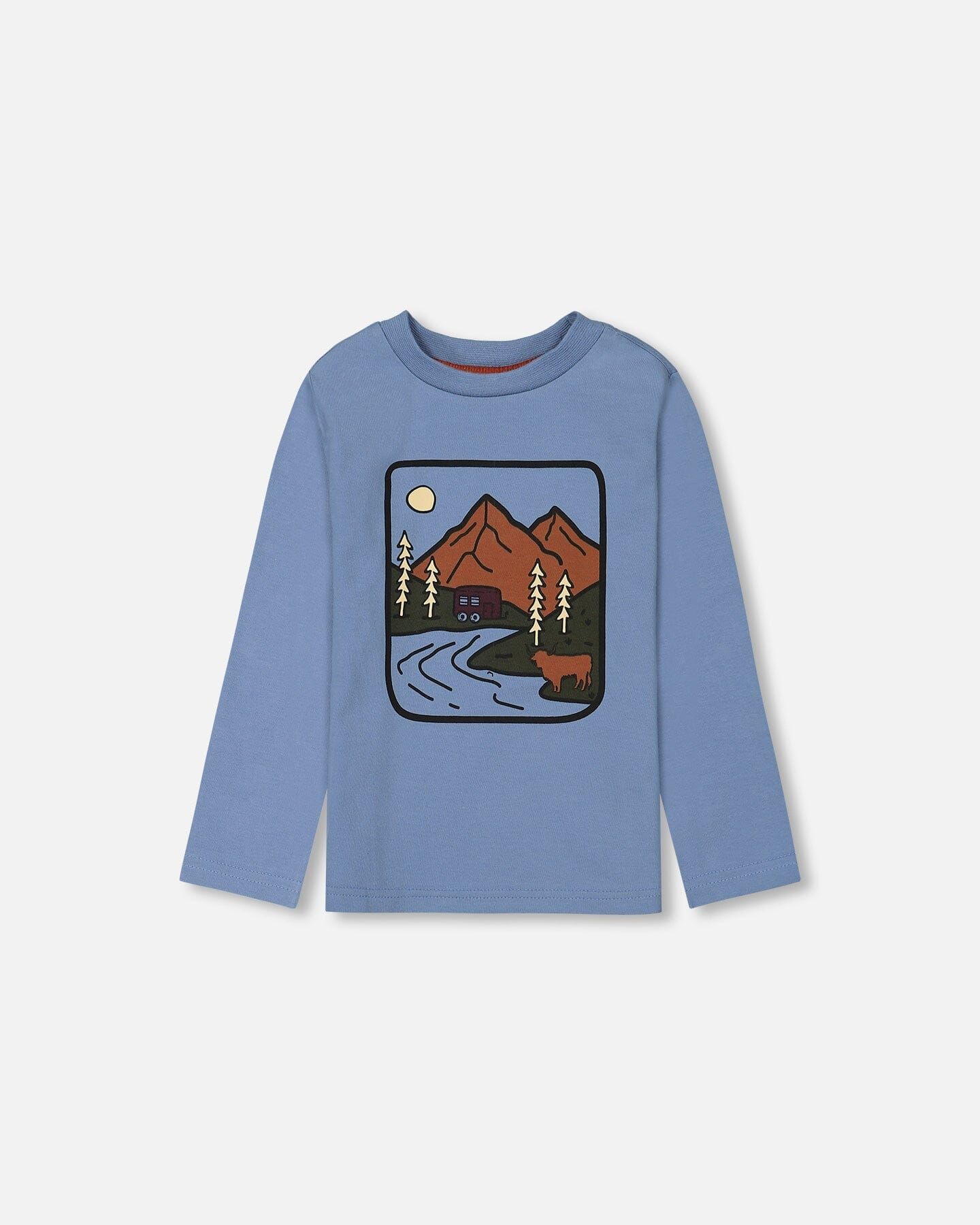 Jersey T-Shirt Antique Blue | Deux par Deux Childrens Designer Clothing