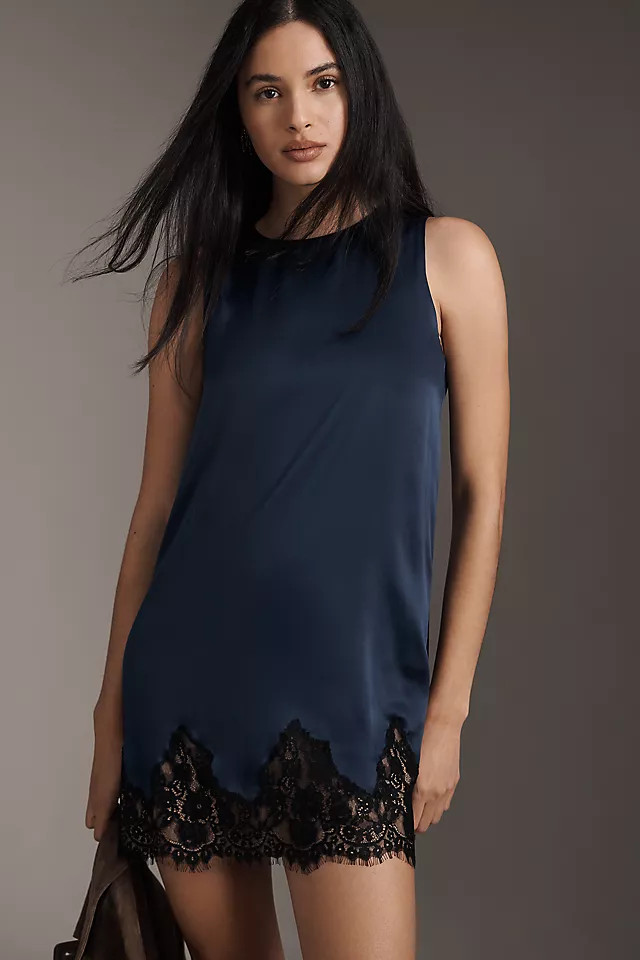 Jessalyn Sleeveless Silk Mini Dress | Anthropologie (US)