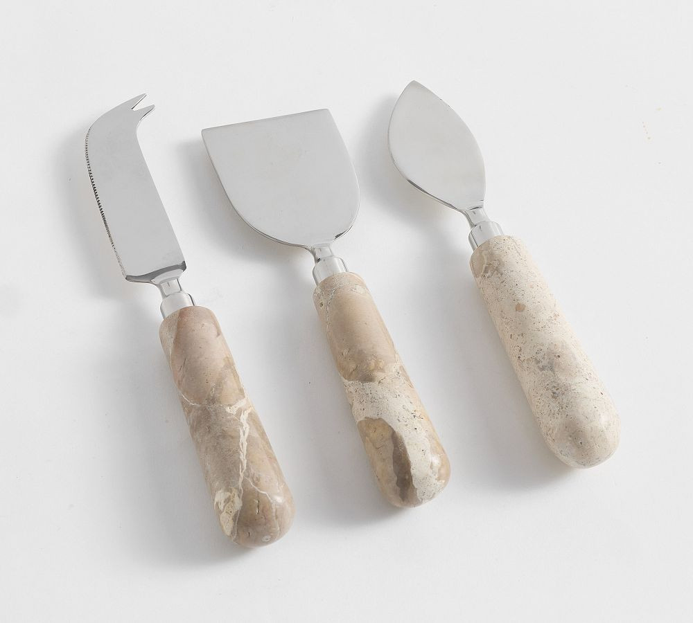White Marble Cheese Knives - Set of 4 | Pottery Barn (US)