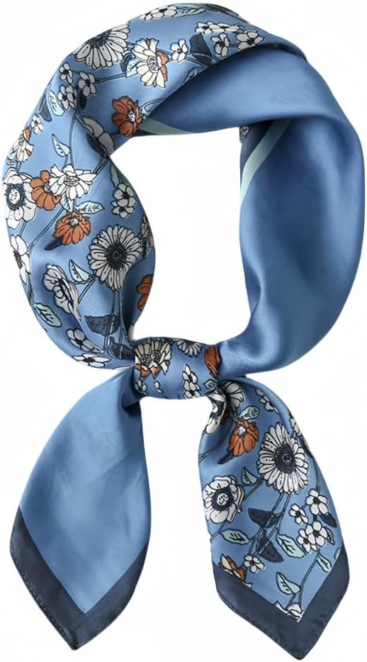 MINIDORA Satin Scarves for Women 27.5 × 27.5 inches Medium Square Elegant Silk Feeling Head Scar... | Amazon (US)