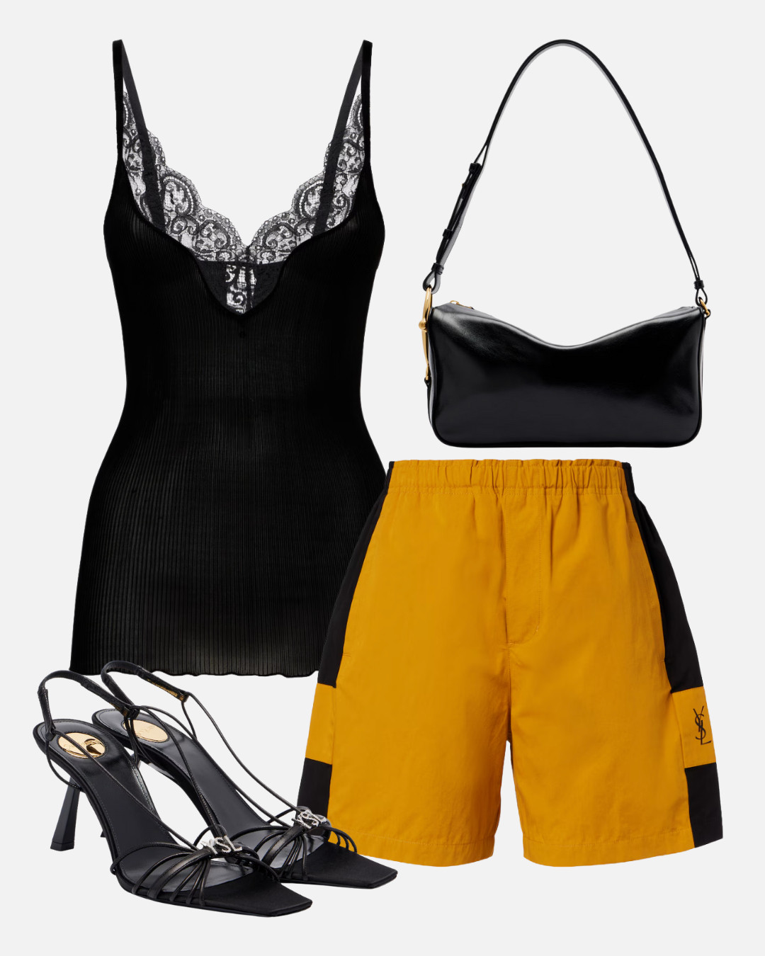 OUTFIT IDEA: How to style YSL shorts 

 