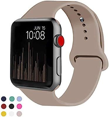 VATI Sport Band Compatible for Apple Watch Band 38mm 40mm 42mm 44mm, Soft Silicone Sport Strap Re... | Amazon (US)