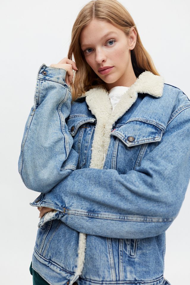 Urban Renewal Vintage Sherpa Lined Denim Jacket | Urban Outfitters (US and RoW)