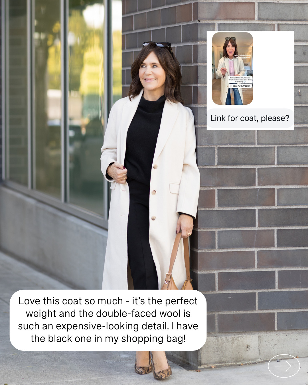 This coat is so good! And I love that it comes in petite and tall sizes - I take a 2p (I'm usually a regular 4) 

 #LTKSeasonal #LTKOver40 #LTKPetite