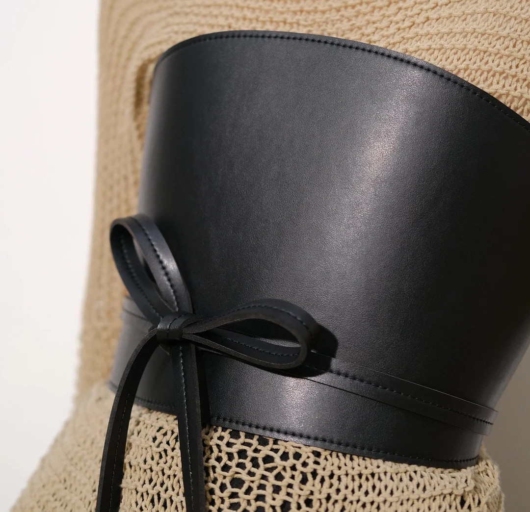 Stylish Wide Vegan Leather Corset Belt Black Accessory for Women Eco-friendly Plus Size Fashion S... | Etsy (US)