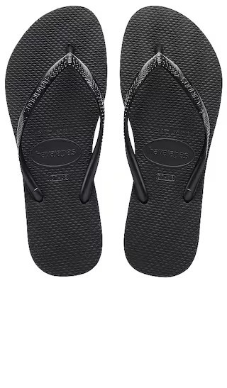 Slim Flip Flop in Black | Revolve Clothing (Global)