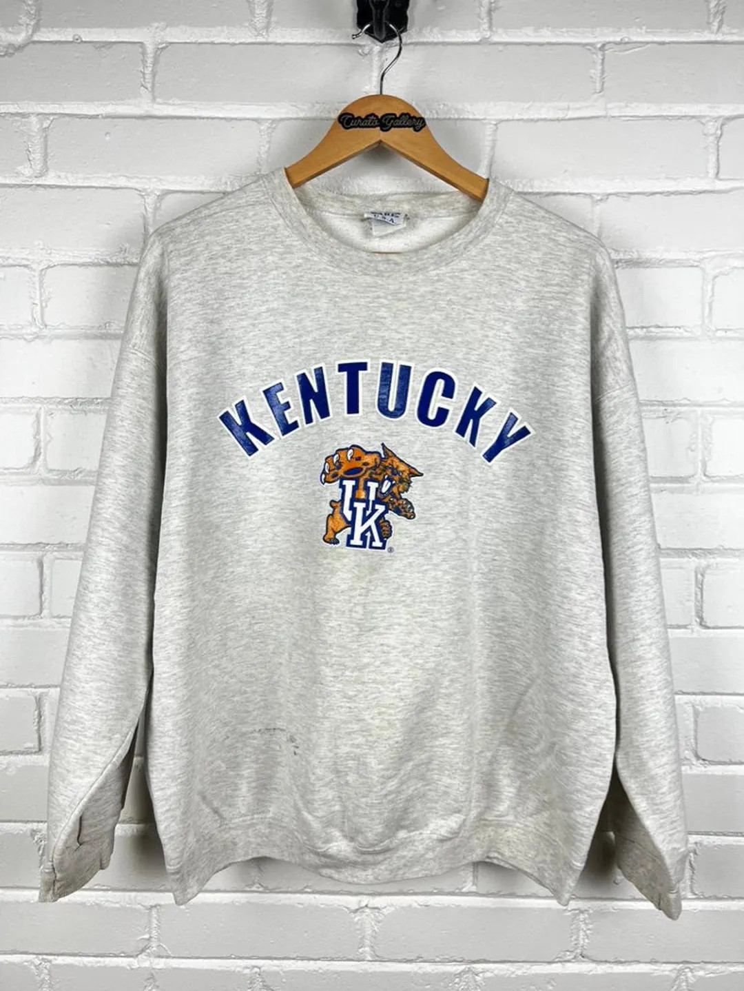 Vinage 90s Kentucky Wildcats Colegiate Arc Spell Out Graphic Sweatshirt Size L - Etsy | Etsy (US)