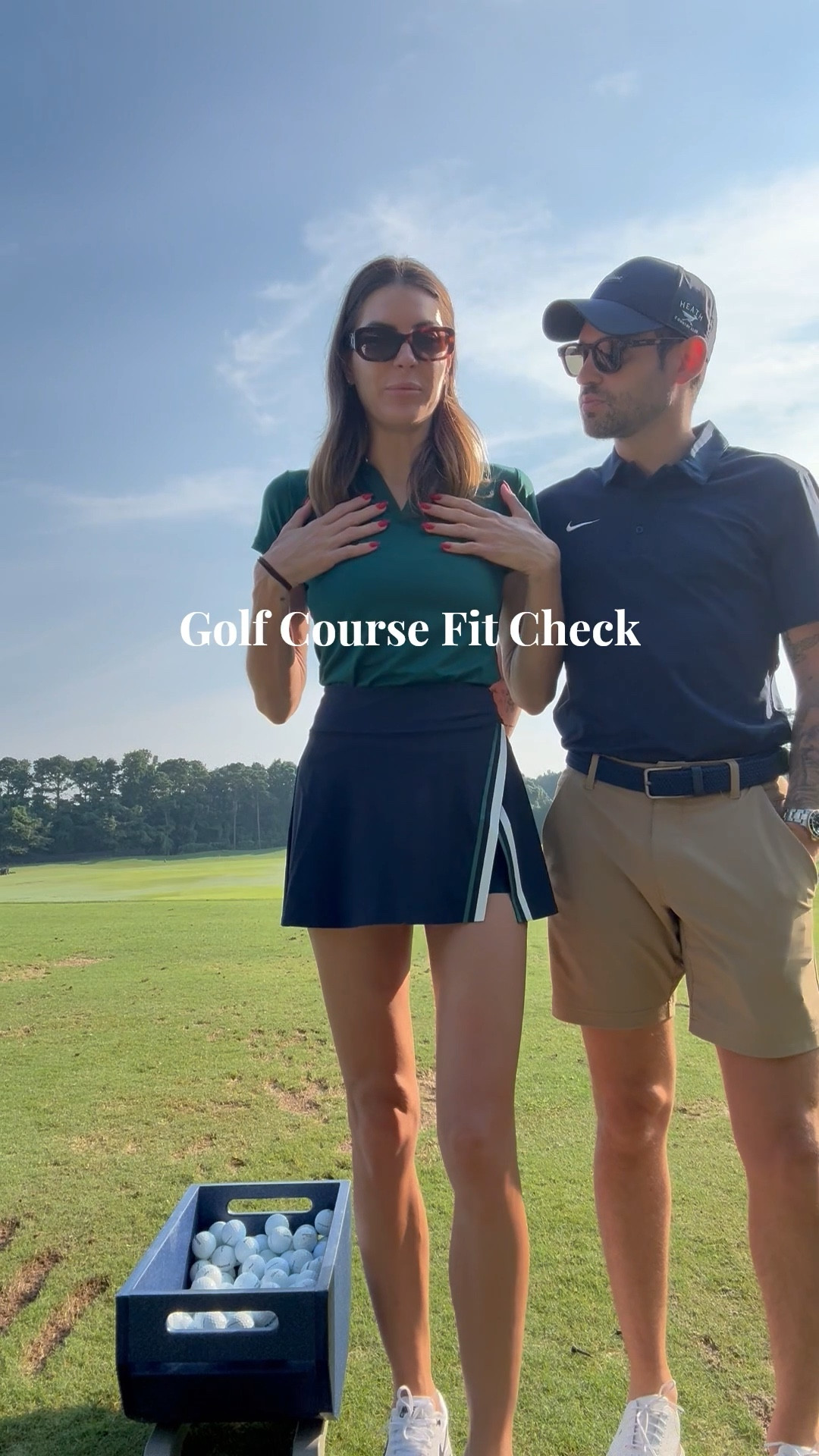 His & Hers Golf Course Check ✅⛳️
Follow our family golf journey @teeingupwiththejoneses on IG 

✨ Tap to shop our full golf looks — linked all the polos, skorts, shoes, and sunnies.
👕 @lordcharlesjones in classic neutral performance wear
👗 @kelseyclarajones mixing fashion + function
📍Governors Towne Club

#LTKgolf #couplesstyle #golffits #hisandhers #golfcoursefashion #TeeingUpWithTheJoneses #golfstyle #LTKmens #LTKwomens #LTKsummer 

#LTKActive #LTKFamily #LTKStyleTip