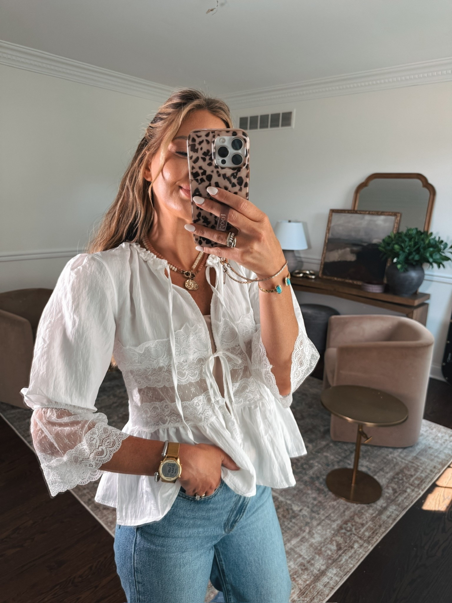 I’m obsessed with this sweet new blouse! The details are so pretty and it looks great with jeans and jean shorts.

#LTKdayinmylife #LTKootd #LTKgrwm