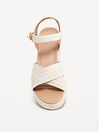 Espadrille Cross-Strap Platform Sandals | Old Navy (US)