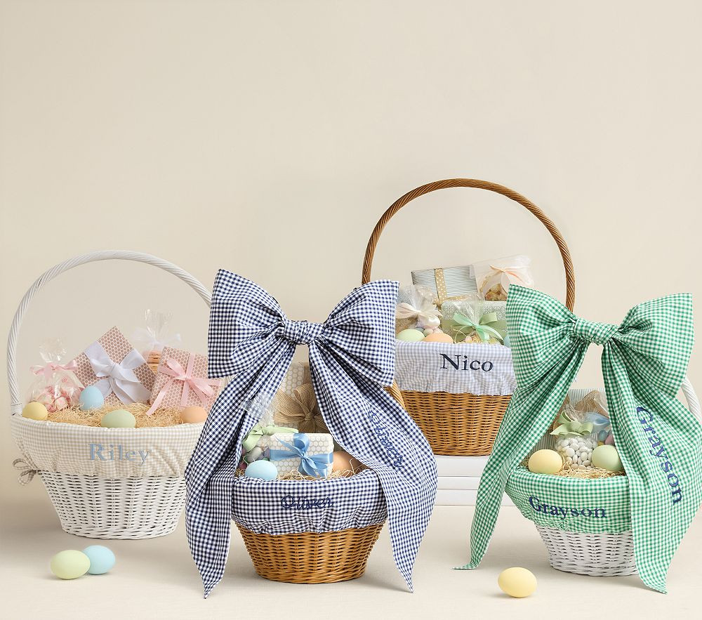 Gingham Easter Basket Liners | Pottery Barn Kids