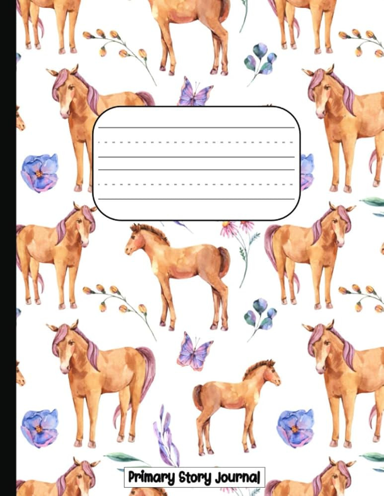 Primary Story Journal for Kids in Preschool through 2nd Grade: Horse Draw and Write Composition N... | Amazon (US)