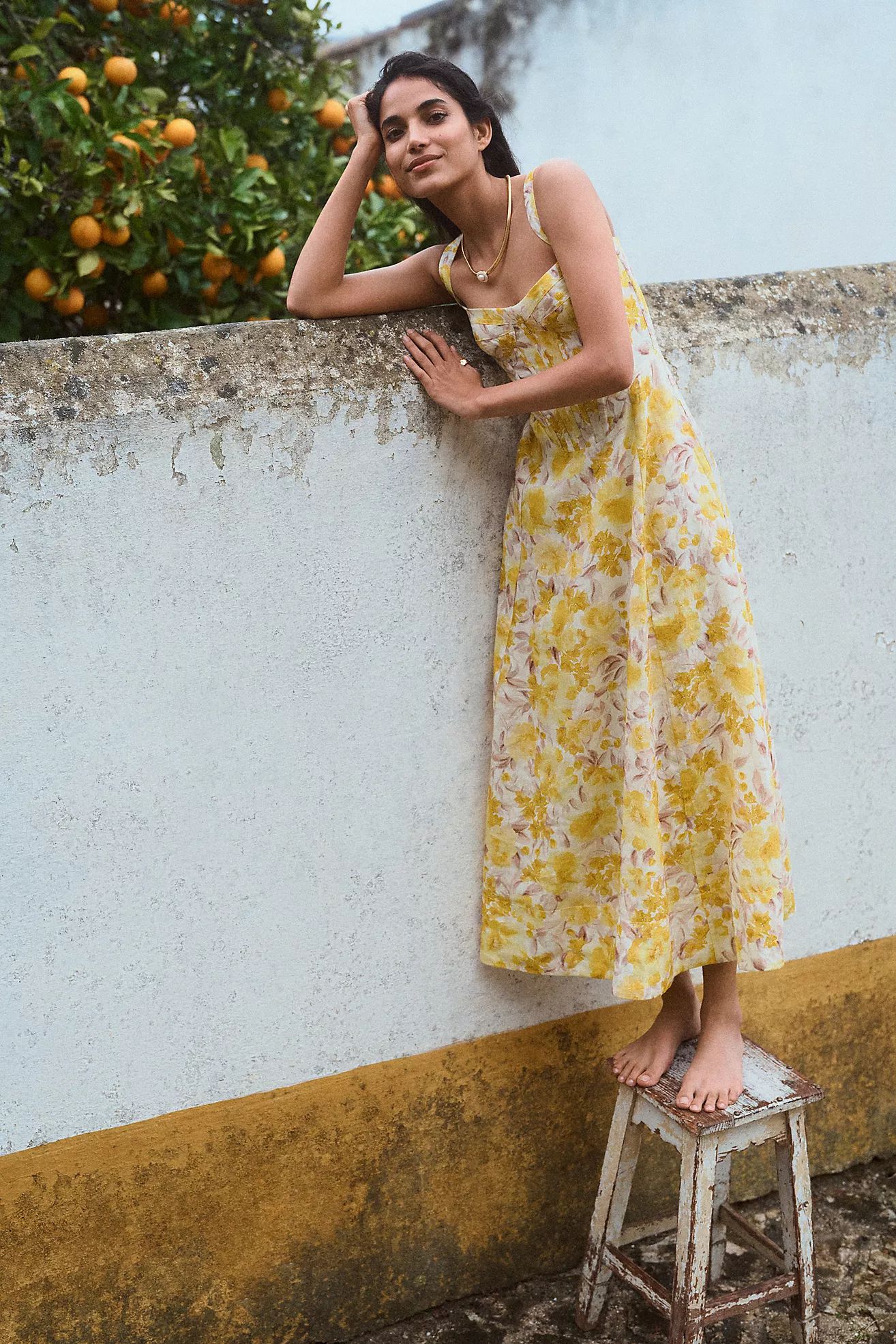 Bardot Lilah Sleeveless Corset Midi Dress | Anthropologie (US)
