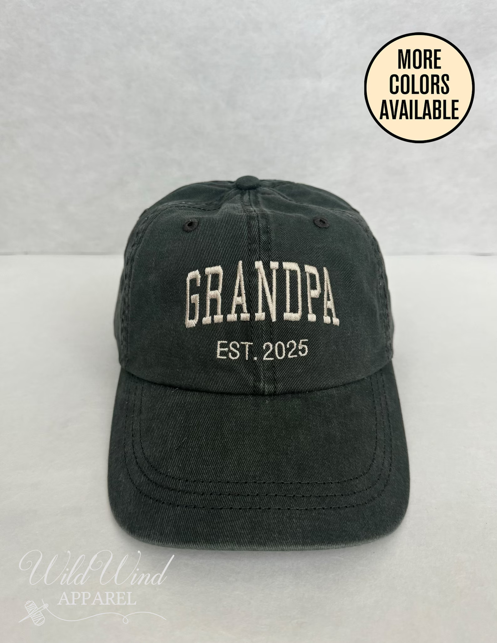 Unstructured Grandpa Hat With Custom Year Est, Custom Name Hat, Embroidered Hat, Personalized Gra... | Etsy (US)