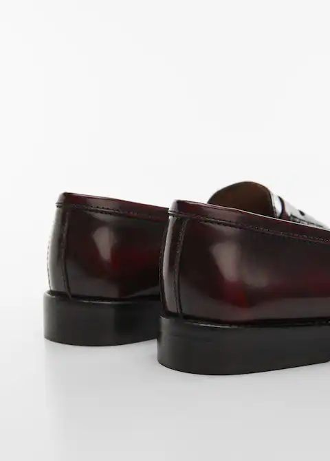 Leather penny loafers -  Women | Mango United Kingdom | MANGO (UK)