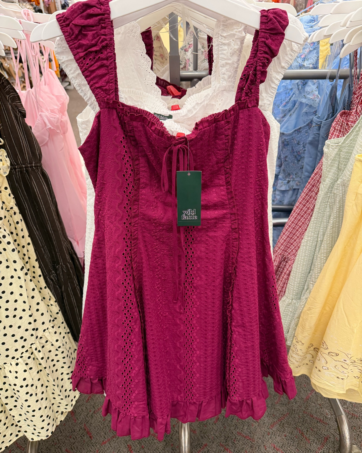 Happy Wednesday!☺️ I had a fun day celebrating my oldest daughter’s 29th birthday!!🎉🎈🎂🥳 We are having a big party for her this Saturday because she had to work today,  but we made sure to fit in shopping at a few of her favorite stores!!🛍️🥰 Now to talk about this beautiful dress with the eyelet detail!!😍 I love the ruffle accent squared neckline, has princess seams and hems, cap sleeves, and tie front with buttons!!🤩 The colors are a berry purple and white, it also comes in a pretty light blue color!!Which color would you wear?🤔 


#targetdress #eyeletdress #wildfabledress #targetfinds #summerdress 

Graduation dress, summer dress, vacation dress

#LTKPetite #LTKMidsize #LTKPlusSize
