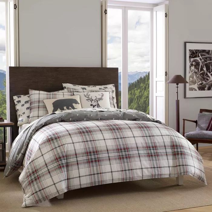Alder Plaid Comforter Set Charcoal - Eddie Bauer | Target