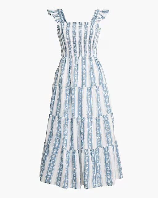 Printed smocked midi dress | J.Crew Factory